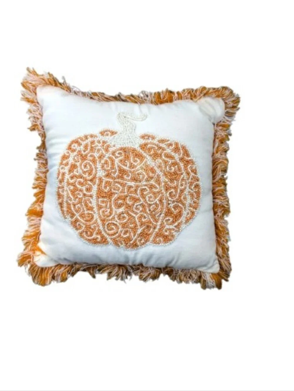 Autumn Fall Pumpkin Pillow Cream